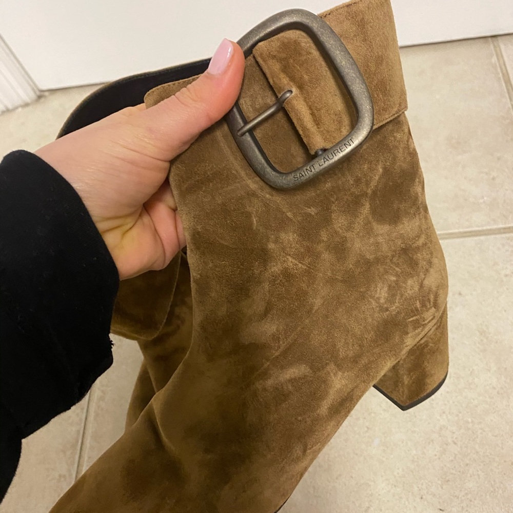 Saint Laurent suede boots